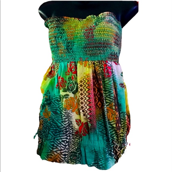 American Rag Tops - American Rag 🇺🇸 Tube Top Swimsuit Cover up Floral Gorgeous Sassy Stretchy XL